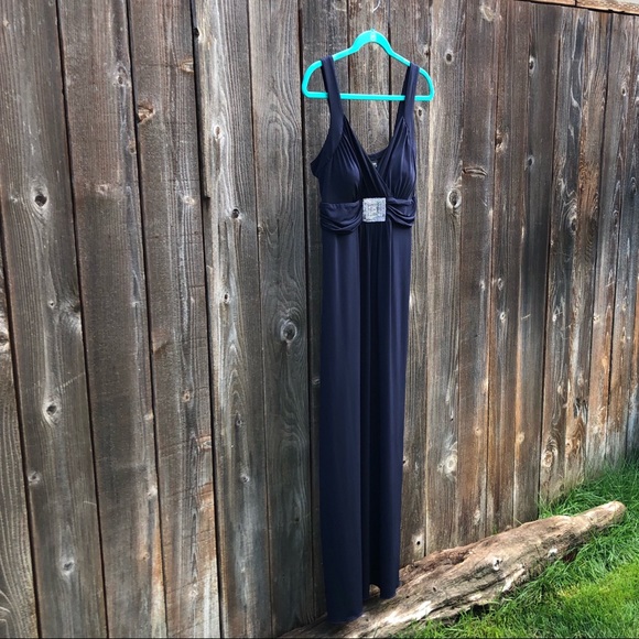 Enfocus Studio navy blue maxi dress size 14 - Picture 4 of 13